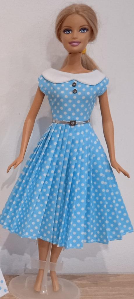 Plisovane šaty pre barbie, 