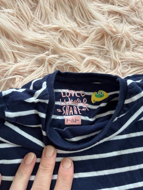 Šaty modry pasik, f&f,98