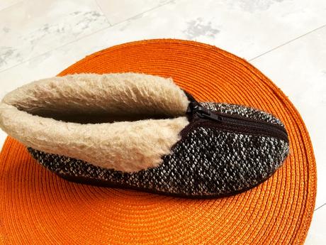 Seniorské vysoké papuče zatepl.ovčou vlnou, 40