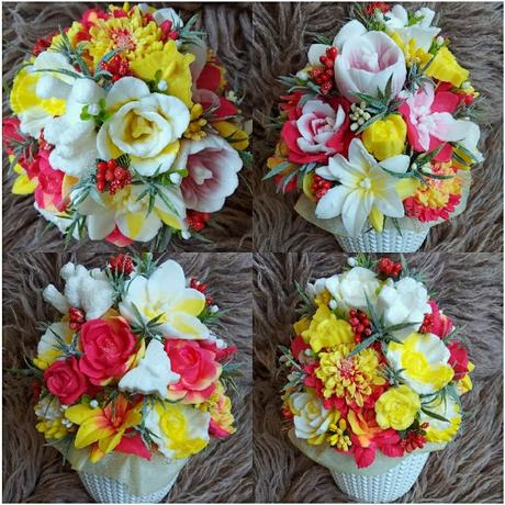 Mydlové boxy, kyticky, dekoracie, 