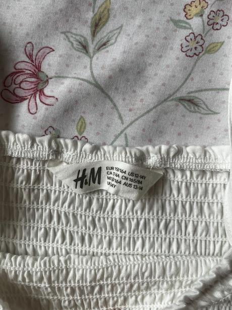 Biele tričko elastické, h&m,158