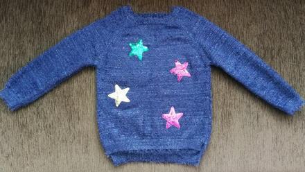 Trblietavý sveter s hviezdičkami, tu,110