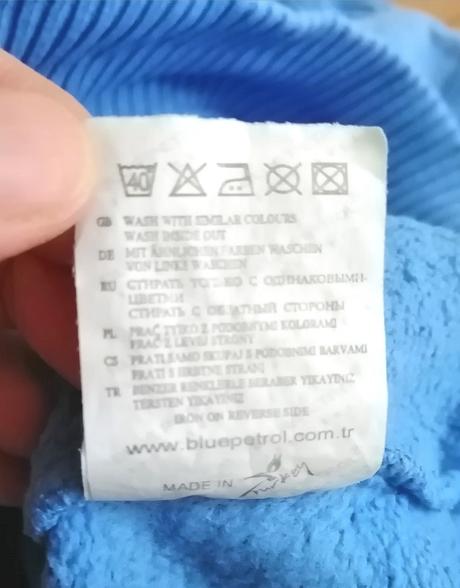 Modrá pánska mikina, veľ. m, zn. blue petrol, m