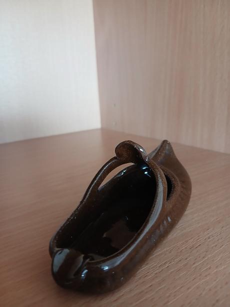 Dekorácia starý keramický drevák 12x5 cm, 