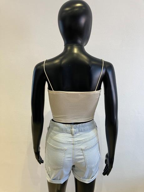 Dámsky crop top béžový pull bear (s), pull&bear,s