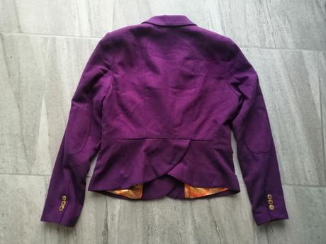 Luxus fialové sako lindex,merino vlna,v40, lindex,40