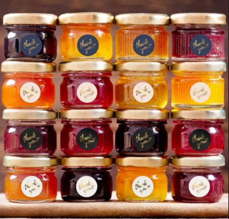 Nálepky thank you rôzne druhy, 