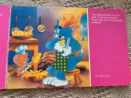 Retro staré leporelo tom a jerry kuchármi 1990, 