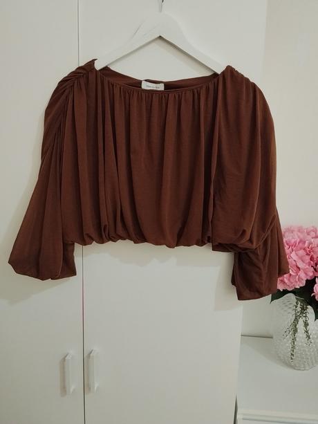 H&m edition - čokoládovohnedá blúzka, h&m,m
