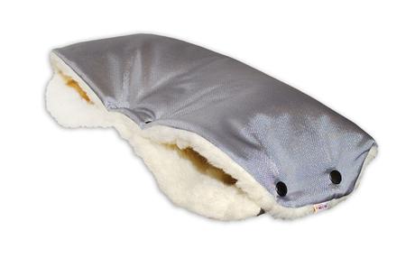 Rukávnik ku kočíku vlna sivý,