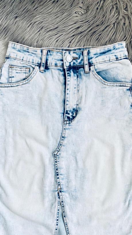 Midi riflová sukňa, xs