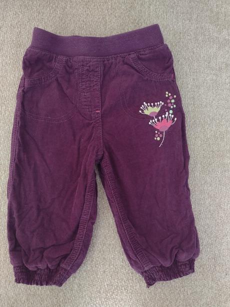 Teplé menčestrové nohavice, marks & spencer,80