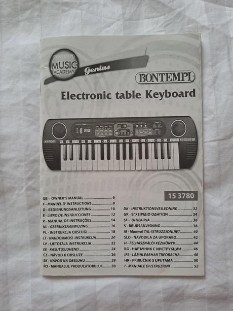 Digitálne klávesy bontempi 15 3780, 