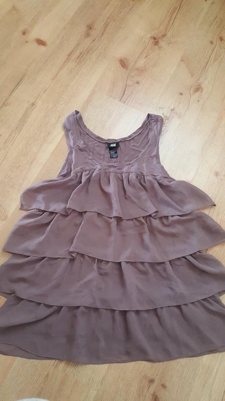 Volánový top, l, h&m,l
