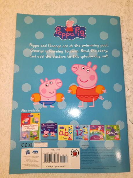 Peppa goes swimming sticker activity nau22, 