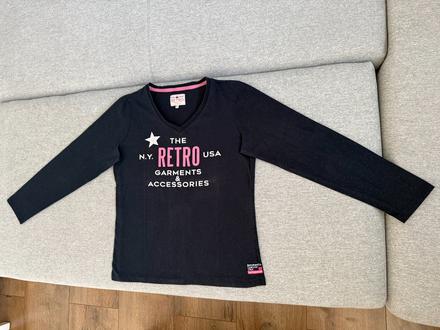 Retro jeans tričko, xl