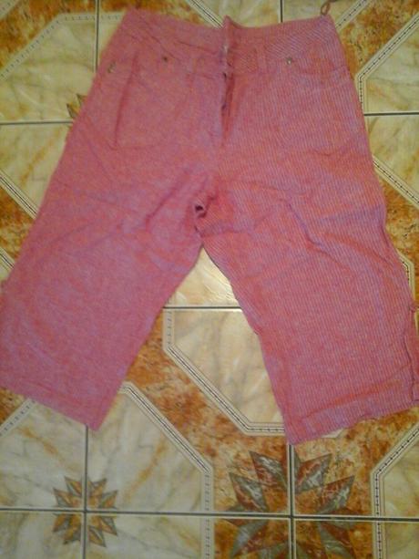 Ruzove 3/4 nohavice, l