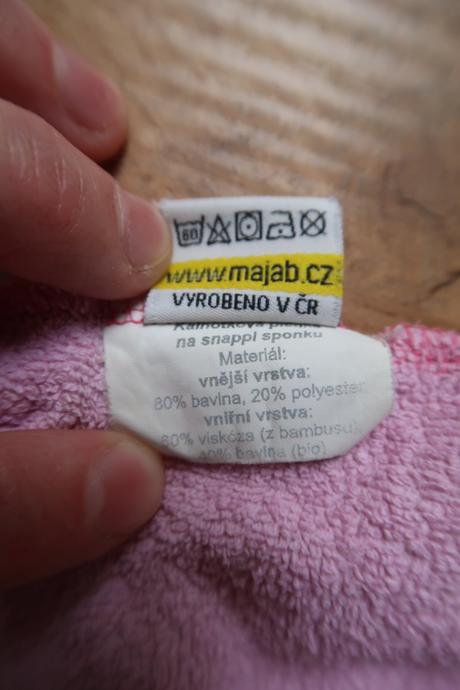 Fialová kalhotková plenka na snappi sponu, majab