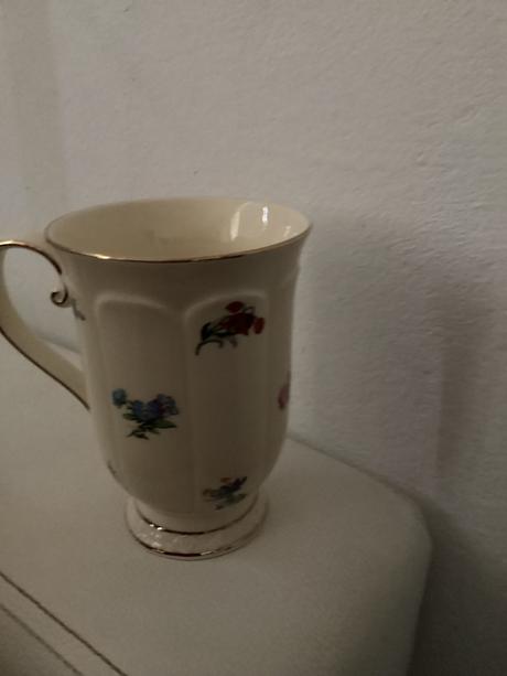 Krásna šálka s kvetinkami,