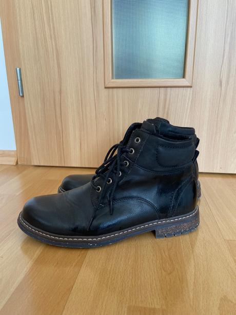 Čierne pánske členkové topánky lanetti, 40