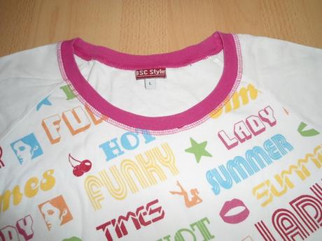 Biele farebne tricko, m