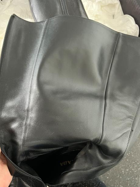 Prada kožené čižmy raz obuté vel.38,5, prada,39