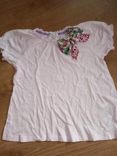 Tričko s mašľou hm, h&m,128