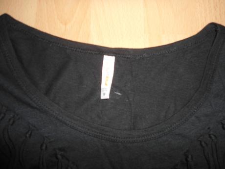 Cierne tricko strapce, fishbone,m