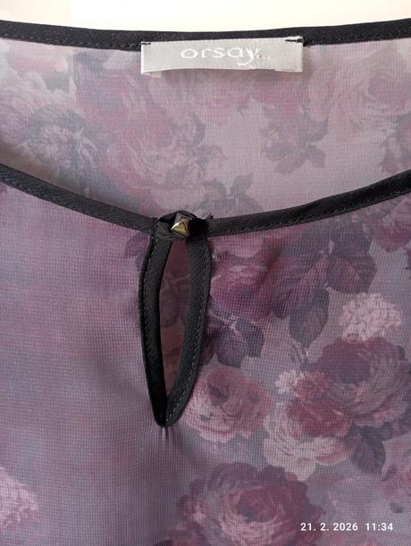 Priehľadná kvetinová tunika (už s poštovným), orsay,m