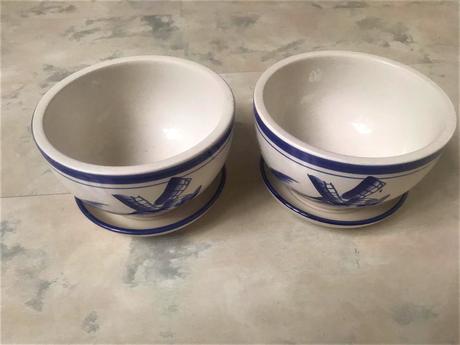 Keramické črepníky na fialky 2ks, 