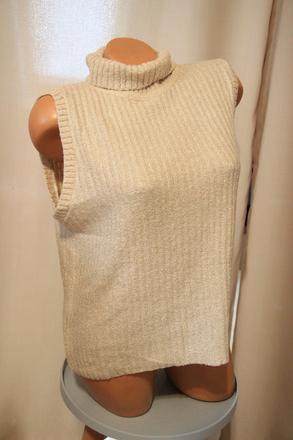 Béžová pletená vesta, l/xl, l