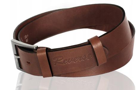 Pánsky kožený opasok reverse hnedý, 