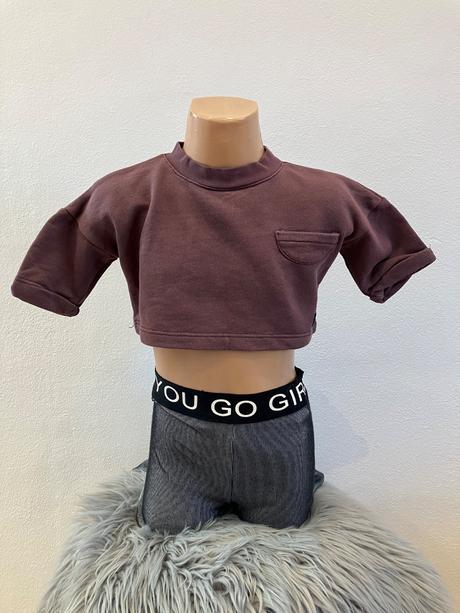 Dievčenská crop top mikina, 116