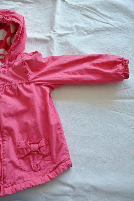 Jesenná bunda malinová s bodkami, reserved,98