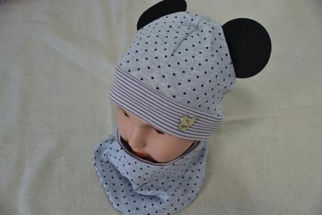 Komplet - prechodná čiapka, nákrčník ajs 38-001, ajs,62 / 68 / 74