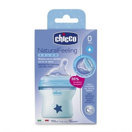 Chicco kojenecká fľaša natural feeling 150 ml 0+ b, chicco