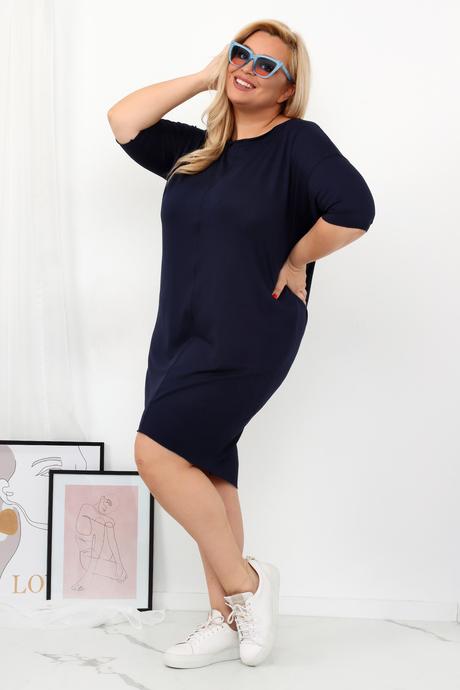 Dámske šaty plus size liza modrá,