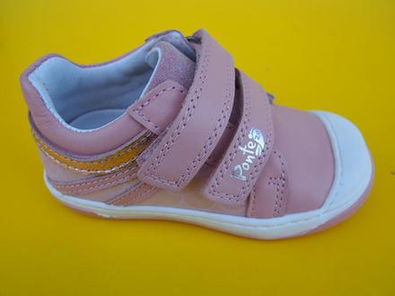 Detské kožené topánky ponte rose gold, 22 - 27