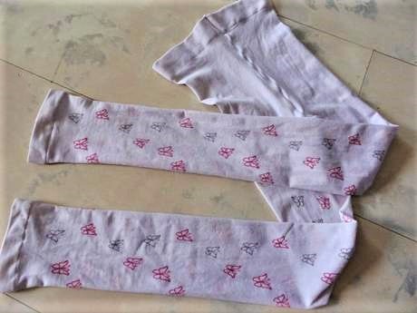 Pančušky bez chodidla s motýlikmi, 128