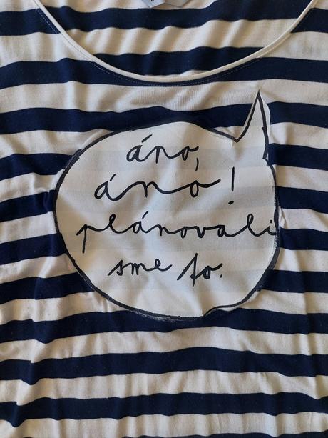 Príjemné tenké tehotenské tričko s 3/4 rukávmi, l