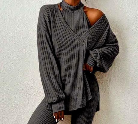 Rebrovany sveter-tunika, l