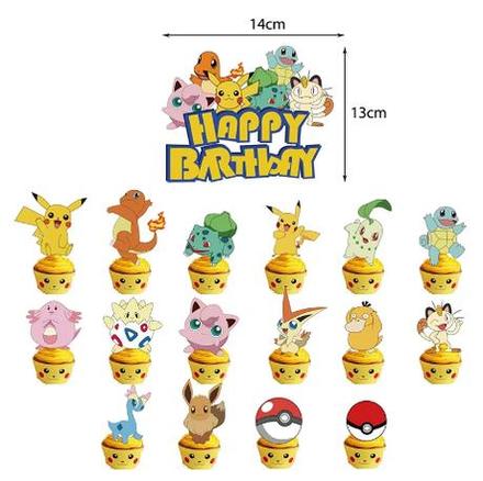 Tortový zápich pokémon 02 (17ks) - skladom, tz-3,