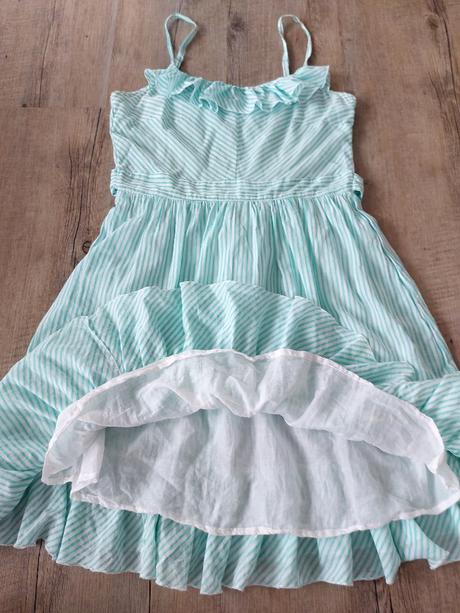 Pásikavé zelenobiele letné šaty, orsay,m