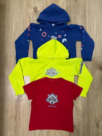 2x mikina, 1x tričko asimister, 116