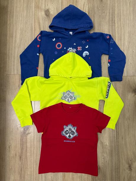 2x mikina, 1x tričko asimister, 116