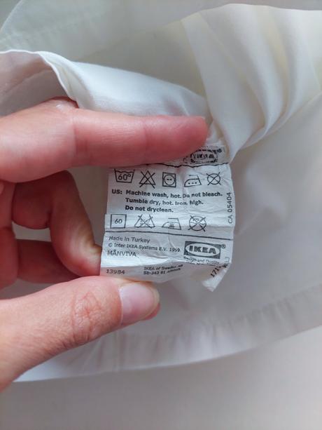 Biela obliecka ikea manviva, 