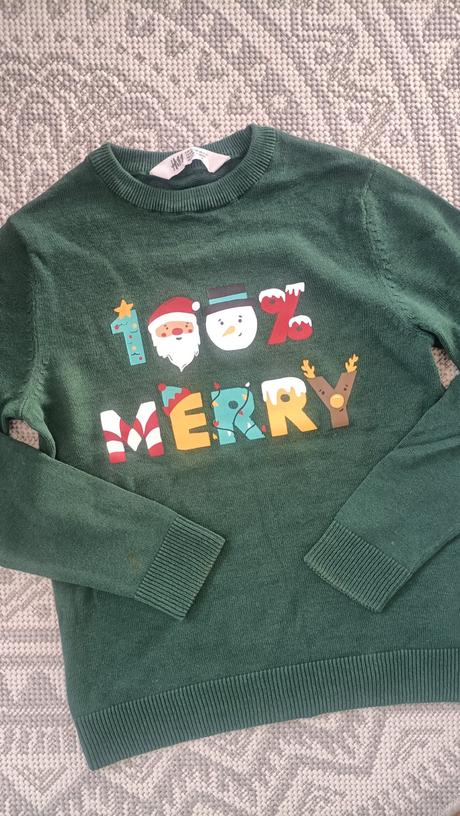 Vianočný sveter, h&m,122