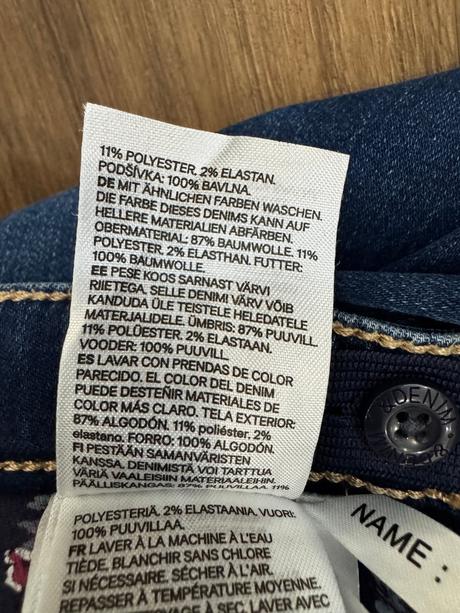Zateplené dievčenské džínsy h&m s podšívkou, h&m,134
