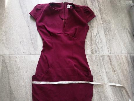 Bordové šaty asos, v36, 36