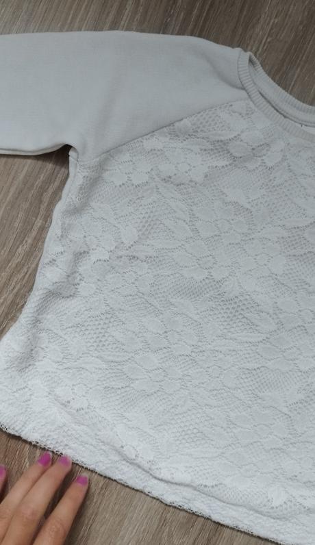 Mikina s čipkou, c&a,104